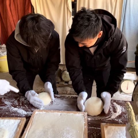 年末のお餅つきイベント。 アイキャッチ画像